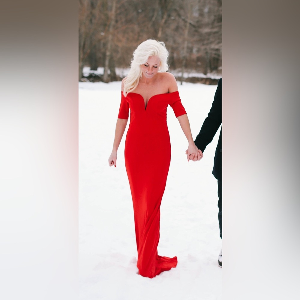 Nasty Gal formal gown in red size S